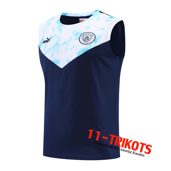 Manchester City Trainings-Tanktop Navy blau 2022/2023