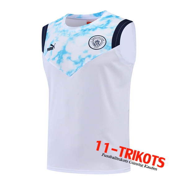 Manchester City Trainings-Tanktop Weiß 2022/2023