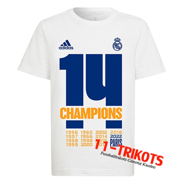 Real Madrid Trainingstrikot UCL Champions 14 Weiß