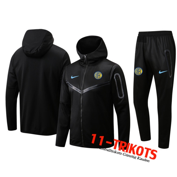 Inter Milan Trainingsanzug Mit Kapuze Schwarz 2022/2023