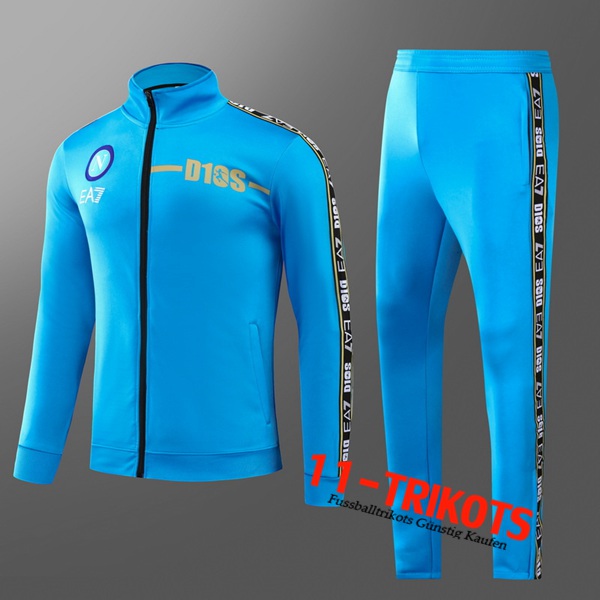 SSC Neapel Trainingsanzug Windjacke Kinder Blau 2022/2023