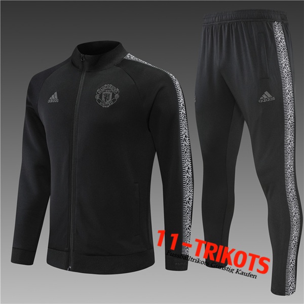 Manchester United Trainingsanzug Windjacke Kinder Schwarz 2022/2023