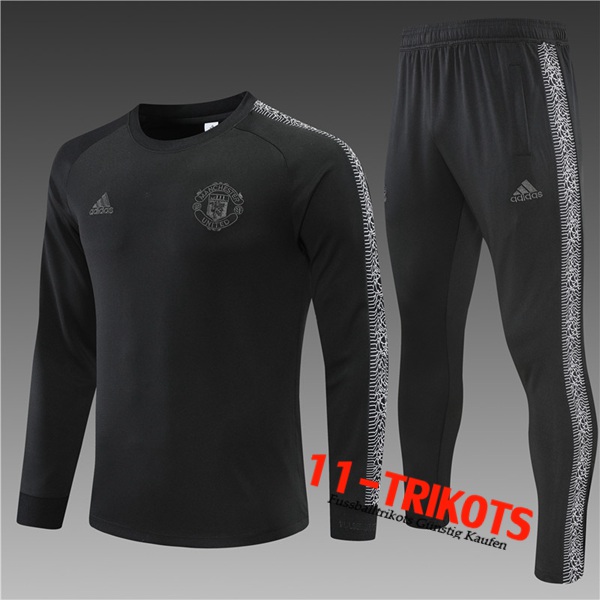 Manchester United Trainingsanzug Kinder Schwarz 2022/2023