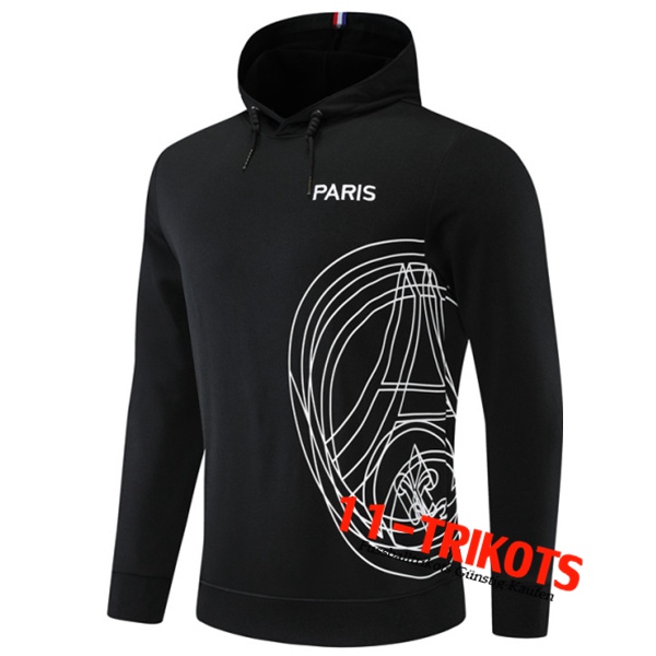 PSG Training Sweatshirt Kapuze Schwarz 2022/2023