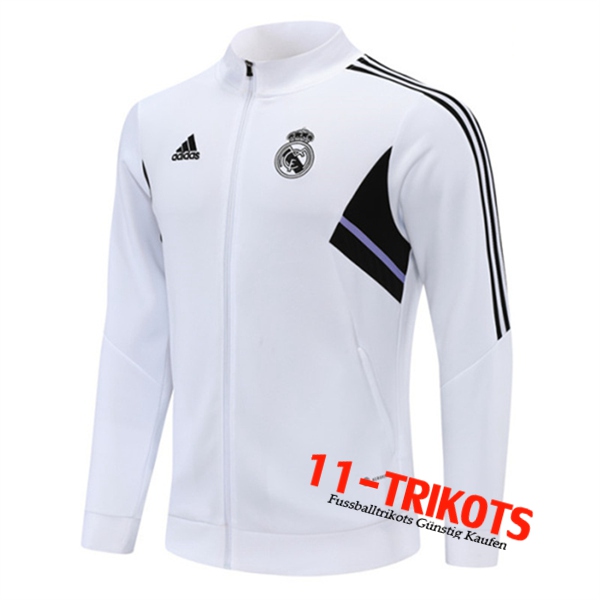 Real Madrid Trainingsjacke Weiß 2022/2023