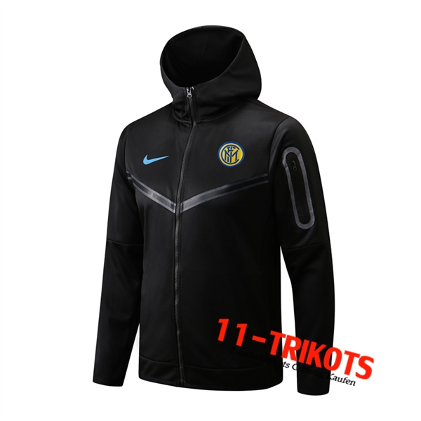 Inter Milan Trainingsjacke Mit Kapuze Schwarz 2022/2023