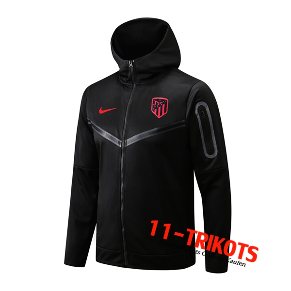 Atletico Madrid Trainingsjacke Mit Kapuze Schwarz 2022/2023