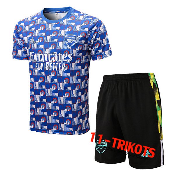 Arsenal Trainingstrikot + Shorts Blau/Weiß 2022/2023