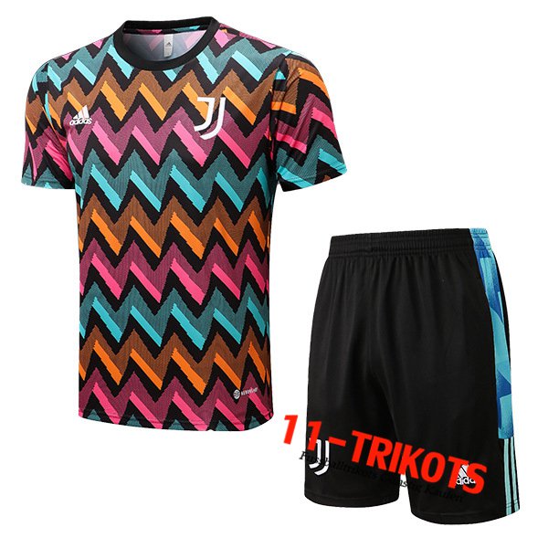 Juventus Trainingstrikot + Shorts Clair/Orange/Rosa 2022/2023