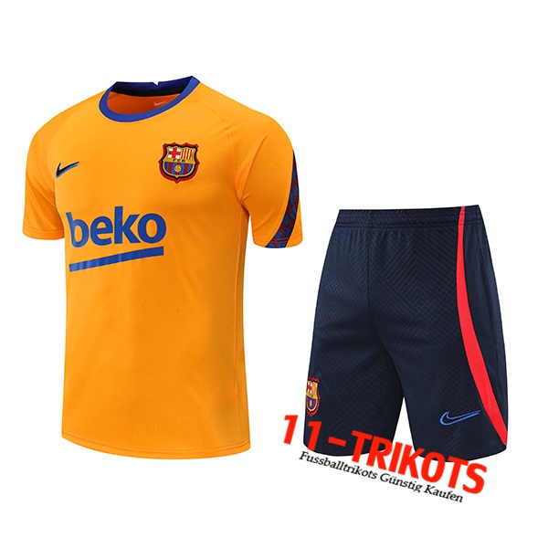 FC Barcelona Trainingstrikot + Shorts Gelb 2022/2023