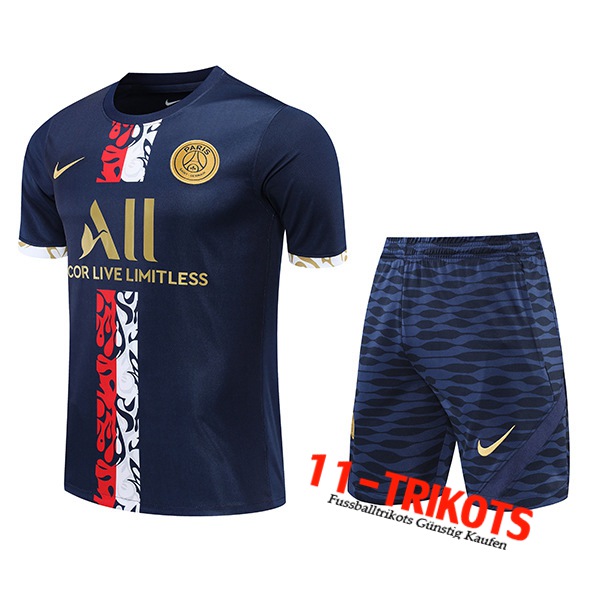 PSG Trainingstrikot + Shorts Navy blau 2022/2023