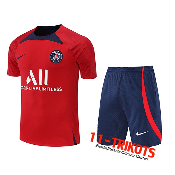 PSG Trainingstrikot + Shorts Rot 2022/2023