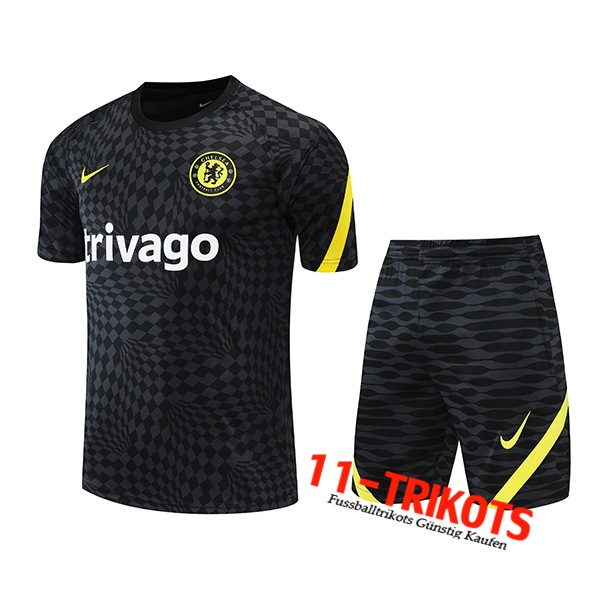 FC Chelsea Trainingstrikot + Shorts Schwarz 2022/2023