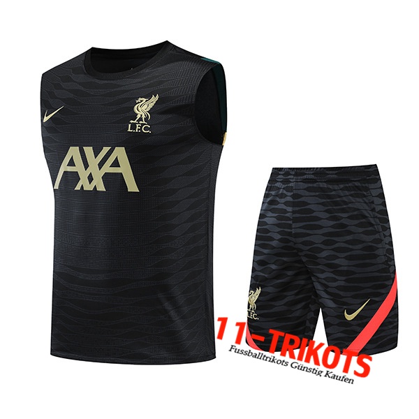 FC Liverpool Trainings-Tanktop + Shorts Schwarz 2022/2023