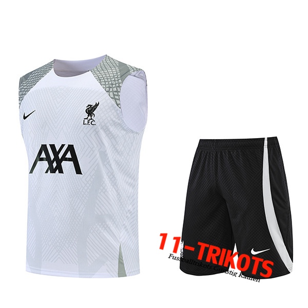 FC Liverpool Trainings-Tanktop + Shorts Weiß 2022/2023