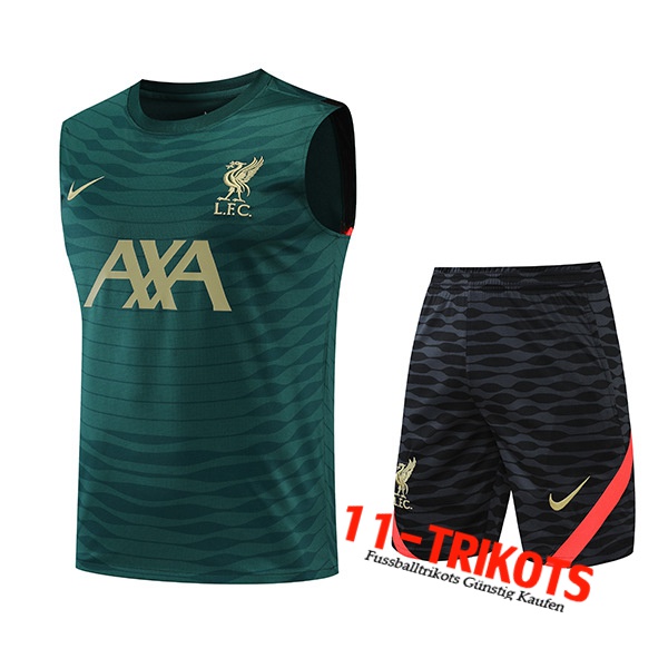 FC Liverpool Trainings-Tanktop + Shorts Grün 2022/2023