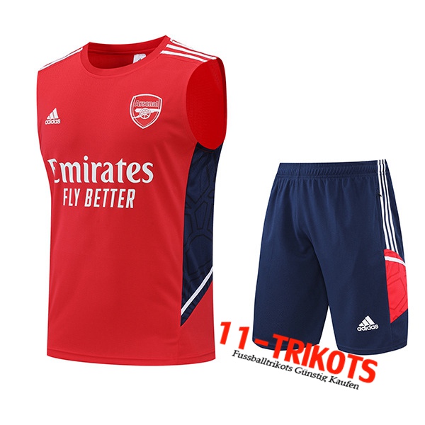 Arsenal Trainings-Tanktop + Shorts Rot 2022/2023