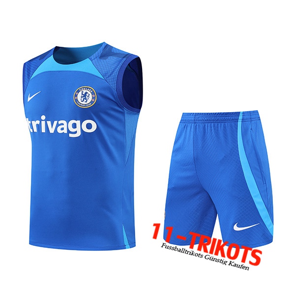 FC Chelsea Trainings-Tanktop + Shorts Blau 2022/2023