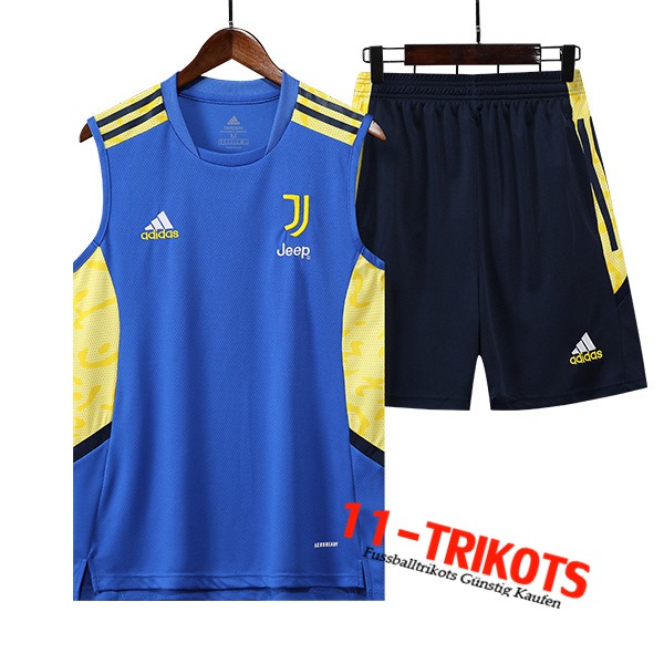 Juventus Trainings-Tanktop + Shorts Blau 2022/2023