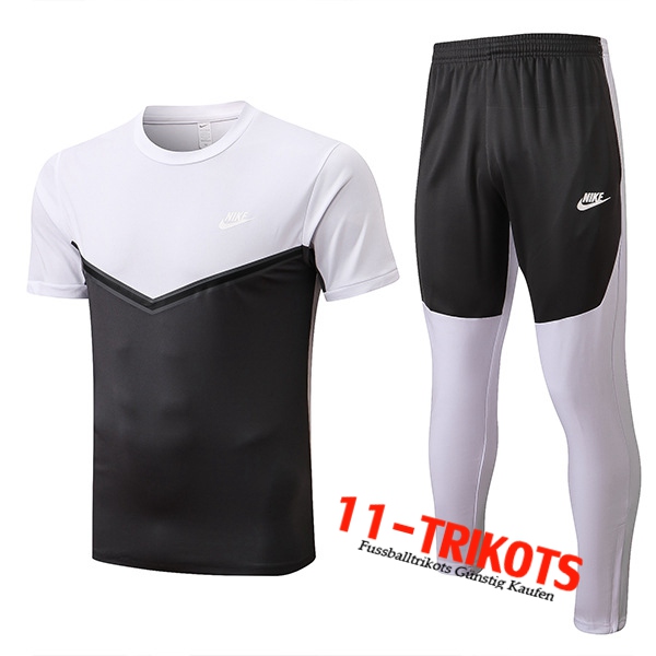 Nike Trainingstrikot + Hose Weiß/Schwarz 2022/2023