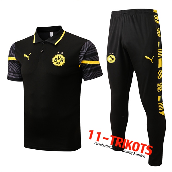 Dortmund BVB Poloshirt Schwarz 2022/2023