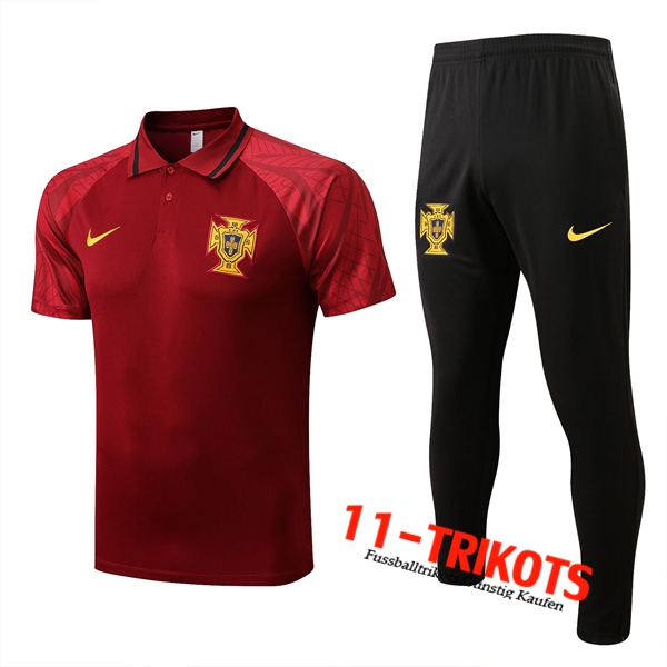 Portugal Poloshirt Rot 2022/2023
