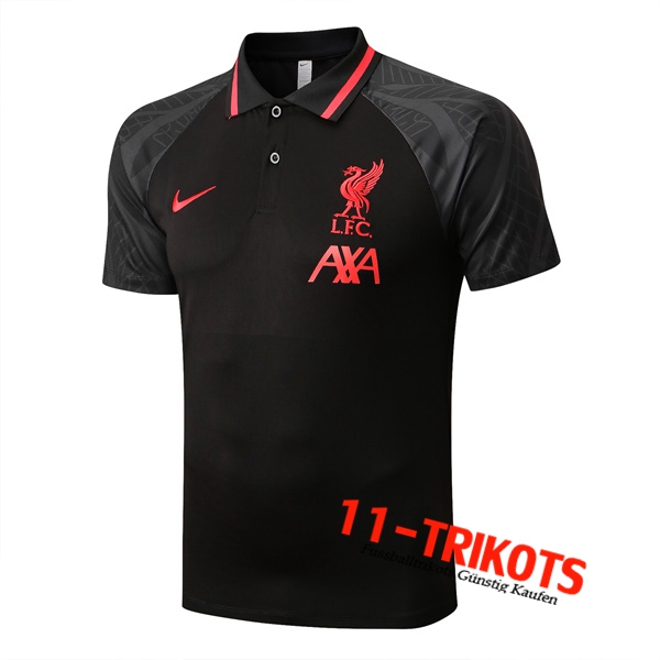FC Liverpool Poloshirt Schwarz/Grau 2022/2023
