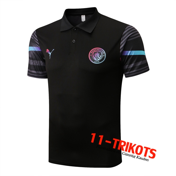 Manchester City Poloshirt Schwarz 2022/2023