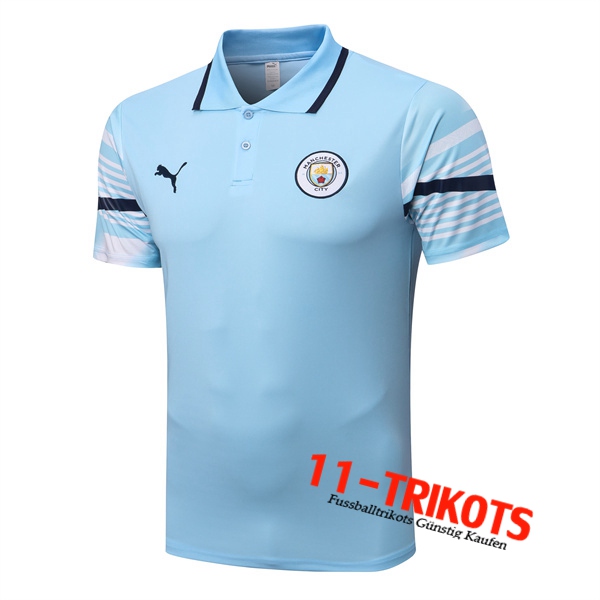 Manchester City Poloshirt Hellblau 2022/2023