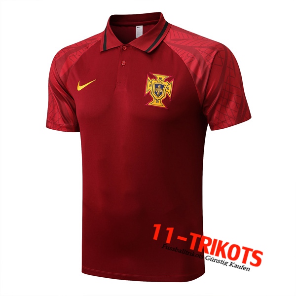 Portugal Poloshirt Rot 2022/2023