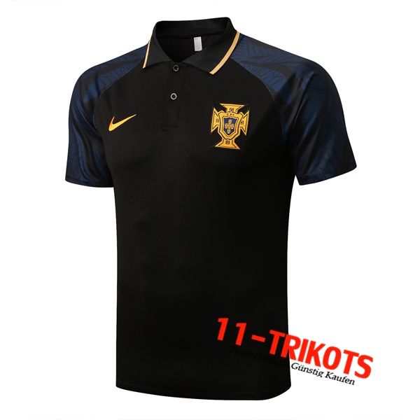 Portugal Poloshirt Schwarz 2022/2023