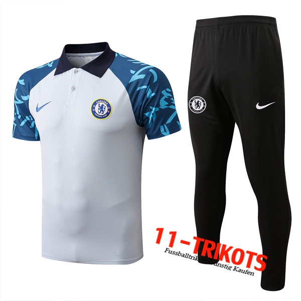 FC Chelsea Poloshirt Weiß/Blau 2022/2023
