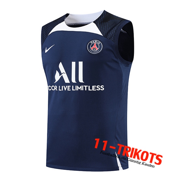 Jordan PSG Trainings-Tanktop Weiß/Navy blau 2022/2023