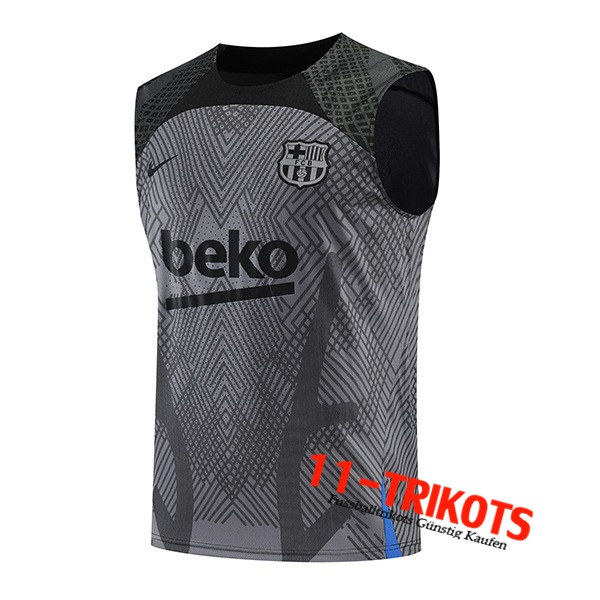 FC Barcelona Trainings-Tanktop Grau/Schwarz 2022/2023