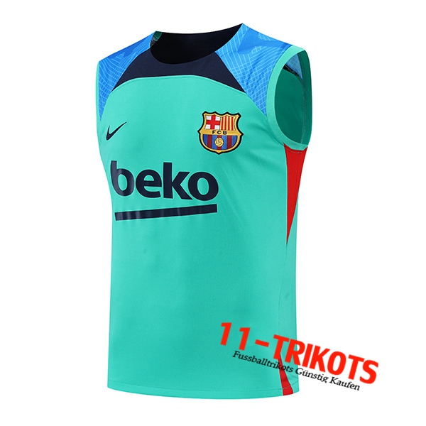 FC Barcelona Trainings-Tanktop Blau/Grün 2022/2023