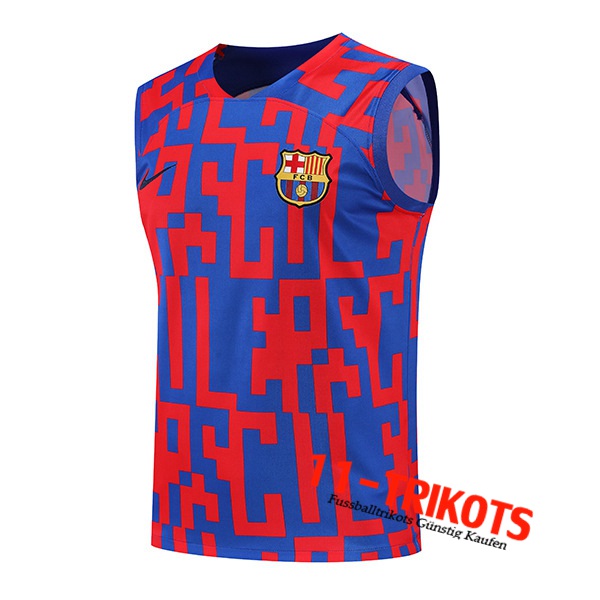 FC Barcelona Trainings-Tanktop Rot/Blau 2022/2023