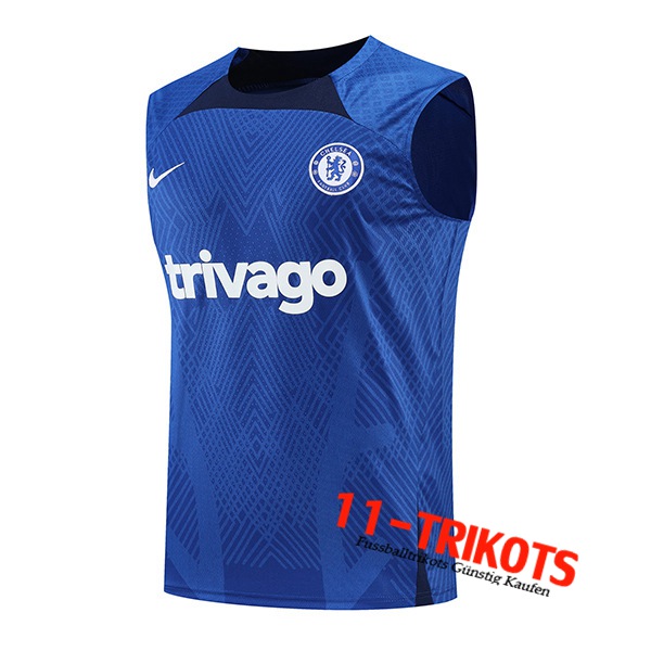 FC Chelsea Trainings-Tanktop Blau/Schwarz 2022/2023