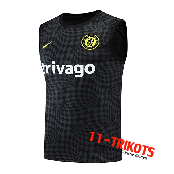 FC Chelsea Trainings-Tanktop Schwarz 2022/2023