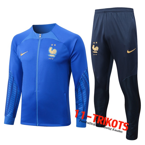 Frankreich Trainingsanzug - jacke Blau 2022/2023