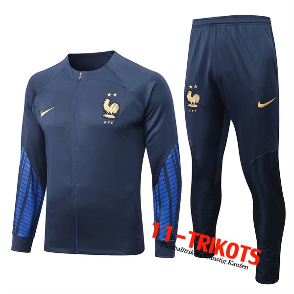 Frankreich Trainingsanzug - jacke Navy blau 2022/2023