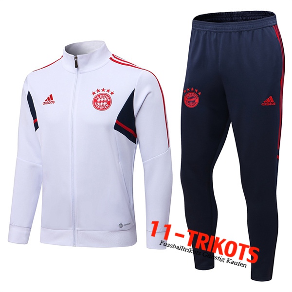 Bayern München Trainingsanzug - jacke Weiß 2022/2023