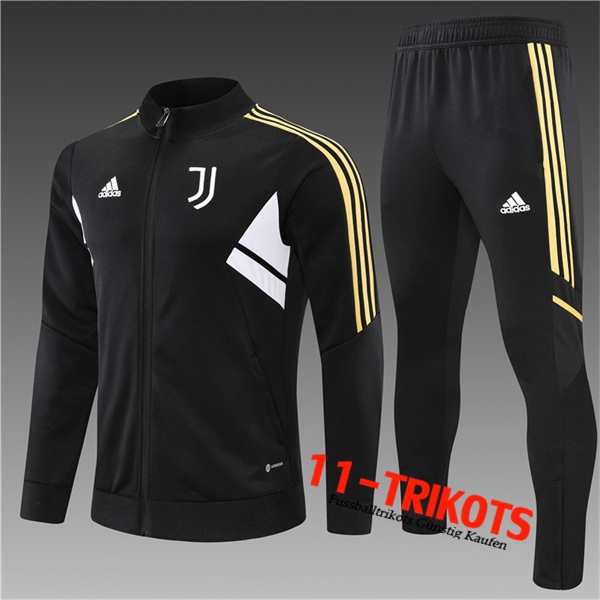 Juventus Trainingsanzug - jacke Kinder Schwarz/Weiß 2022/2023