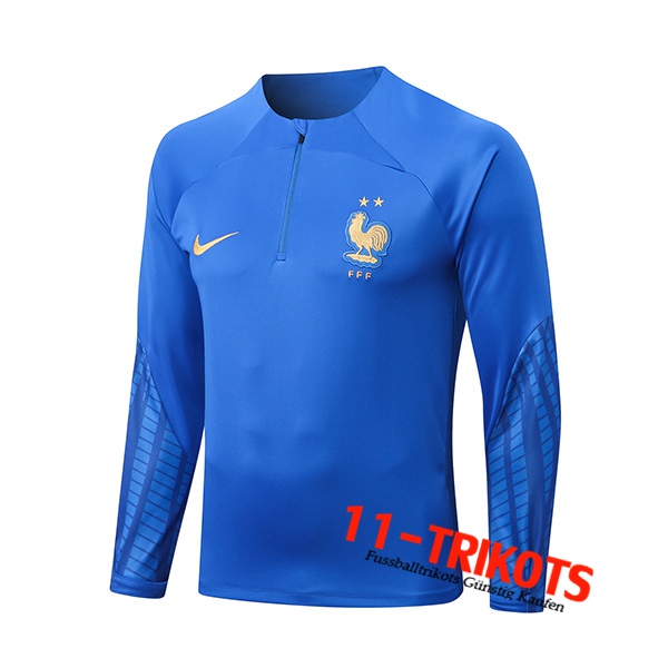 Frankreich Training Sweatshirt Blau 2022/2023