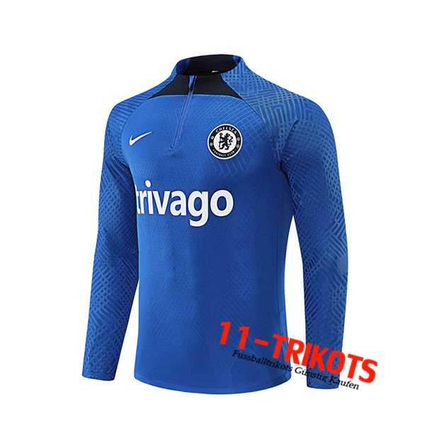 FC Chelsea Training Sweatshirt Blau/Schwarz 2022/2023