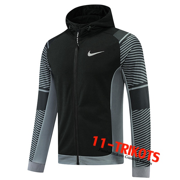 Nike Trainingsjacke Mit Kapuze Schwarz/Grau 2022/2023