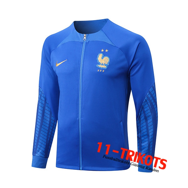 Frankreich Trainingsjacke Blau 2022/2023