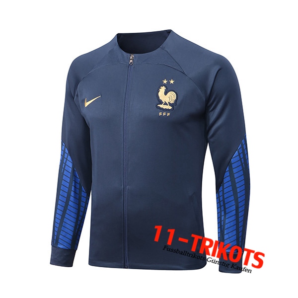 Frankreich Trainingsjacke Navy blau 2022/2023