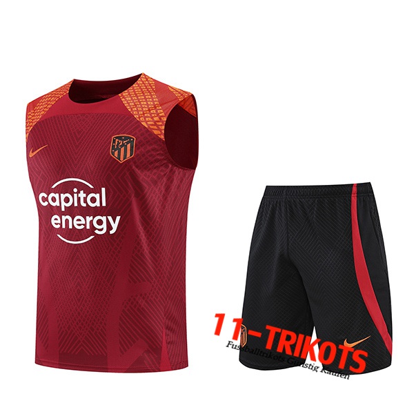 Atletico Madrid Trainings-Tanktop + Shorts Braun 2022/2023