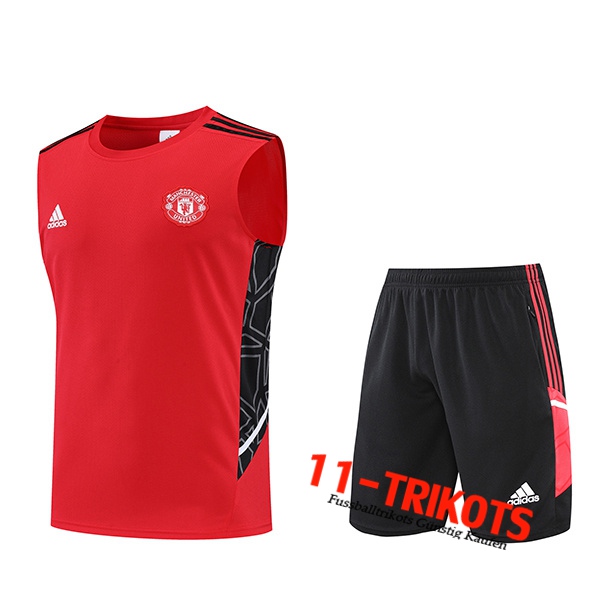 Manchester United Trainings-Tanktop + Shorts Rot 2022/2023