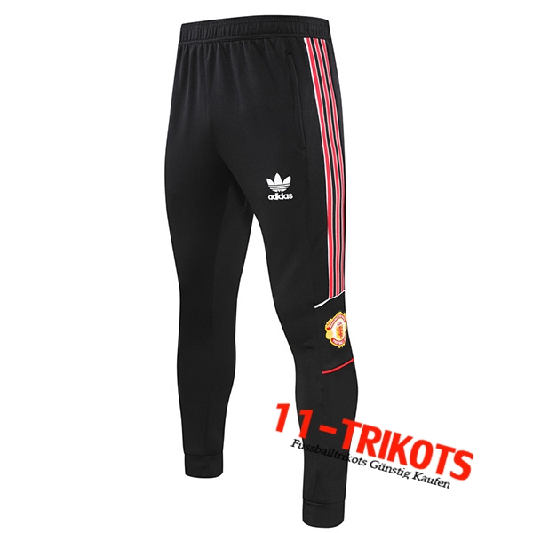 Manchester United Trainingshose Clover Schwarz 2022/2023